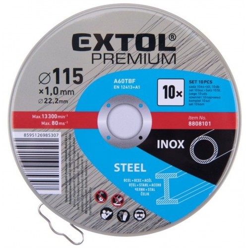 EXTOL PREMIUM kotúč rezný na oceľ / nerez, 10ks 8808101 EXTOL PREMIUM kotúč rezný na oceľ / nerez, 10ks 8808101