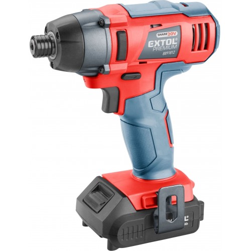 EXTOL PREMIUM uťahovák rázový 1/4 "aku SHARE20V, 20V Li-ion, 2000mAh 8891812 EXTOL PREMIUM uťahovák rázový 1/4 "aku SHARE20V, 20V Li-ion, 2000mAh 8891812
