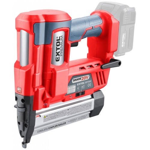 EXTOL PREMIUM klincovačka/sponkovačka aku SHARE20V,20V Li-ion,bez batérie nabíjačky8891861