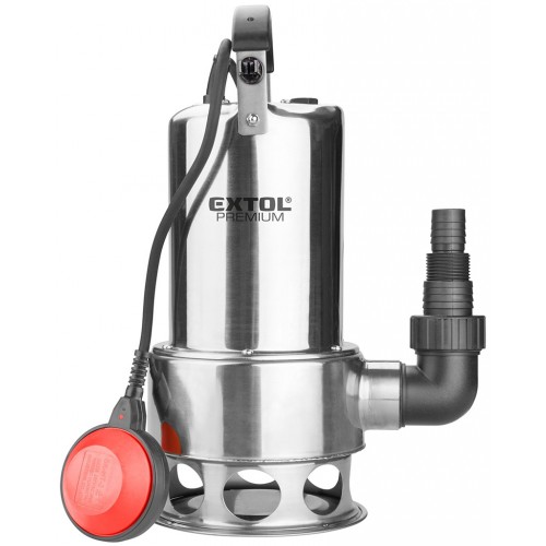 EXTOL PREMIUM čerpadlo ponorné kalové, nerezové telo, 1100W, 1600L / h, 15m kábel 8895016