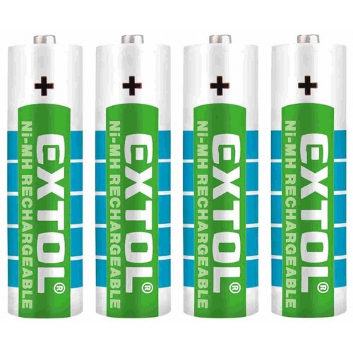 EXTOL ENERGY batérie nabíjacie, 4ks, AA (HR6), 1,2V, 2400mAh, NiMh 42061