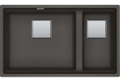 Franke Kubus 2 KNG 120/2, 760x460 mm, Fragranitový drez, Šedá bridlica 125.0714.199