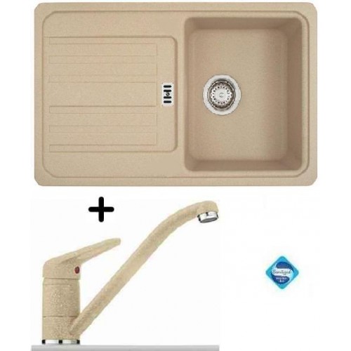 Franke SET G19 granitový drez EFG 614-78 sahara + drezová batéria FC 9541.082