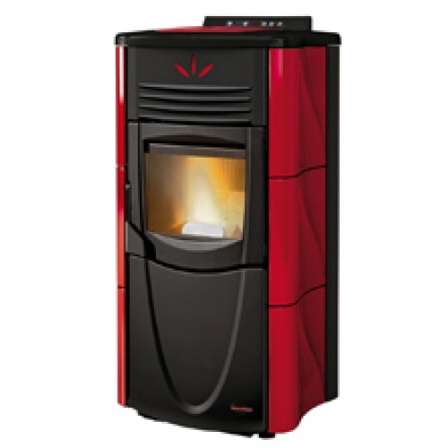 Krbové kachle na pelety Grazioso STEEL 8kW bordó