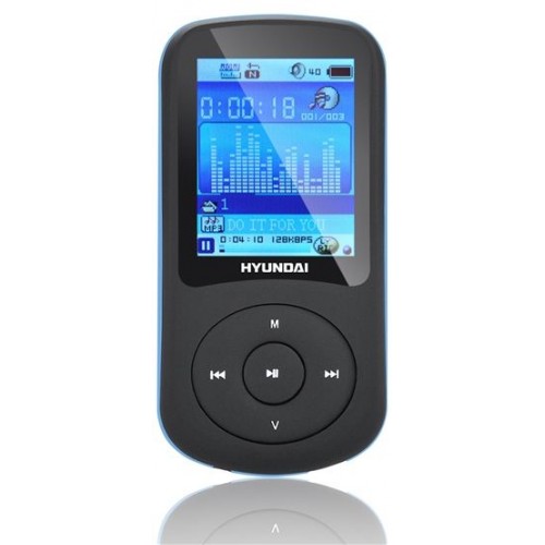 HYUNDAI MPC 401 FM MP3 / MP4 Prehrávač 4 GB, čierna - modrý prúžok