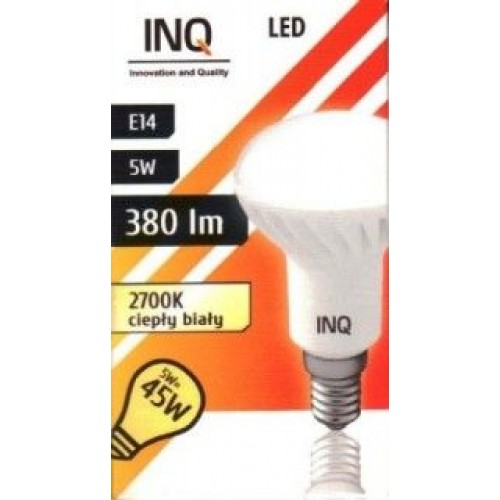 INQ LED žiarovka, E14 refl.R50 5W, teplá biela IN051373