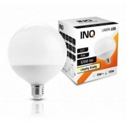 INQ LED žiarovka, GLOBE E27 15W A120, teplá biela IN711981