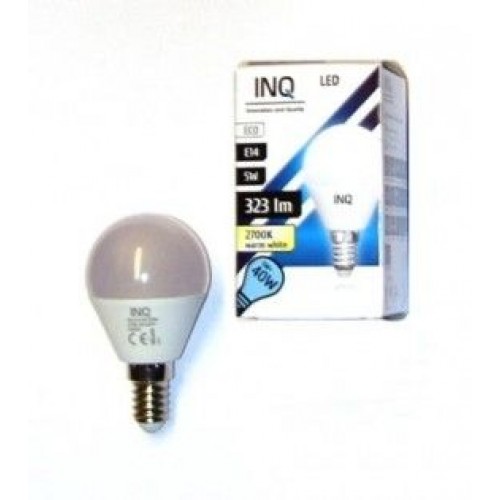 INQ LED žiarovka, E14 ilum.5W P45, teplá biela IN712308