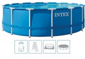 INTEX METAL FRAME Bazén 457 x 122 cm s filtráciou 12 V 28242GN