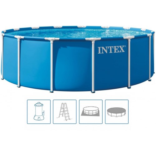 INTEX METAL FRAME Bazén 457 x 122 cm s filtráciou 220–240 V 28242ND INTEX METAL FRAME Bazén 457 x 122 cm s filtráciou 220–240 V 28242ND