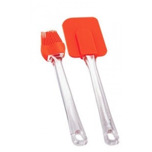 KAISERHOFF Stierka + štetec, silikón - sada 2 ks, oranžová KH-1139oran 