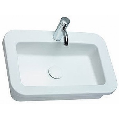 KOLO Cocktail umývadlo obdĺžnikové, 65 cm, zápustné s otvorom pre batériu,Reflex L31866900