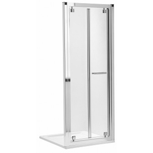 KOLO Geo-6 skladacie dvere 90 cm do niky, k bočnej stene Prismatic/strieborná GDRB90205003