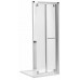 KOLO Geo-6 skladacie dvere 90 cm do niky, k bočnej stene Prismatic/strieborná GDRB90205003