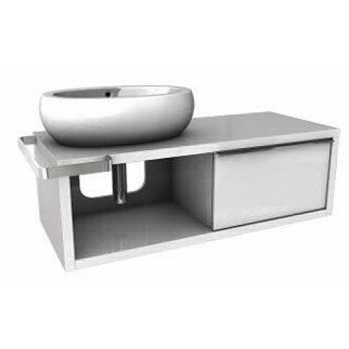 KOLO Ovum by Antonio Citterio skrinka pod umývadlo, 127 x 39,9 cm, ľavá, biela 89234