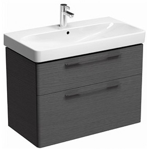 KOLO Traffic skrinka pod umývadlo 90 cm, so zásuvkami, závesná, sivý dub 89527000