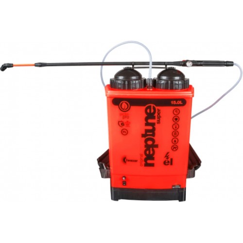 KWAZAR Neptún Super EL chrbtový tlakový postrekovač 15 l, akumulátorový KWAZAR Neptún Super EL chrbtový tlakový postrekovač 15 l, akumulátorový