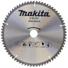 Makita D-81723 TCT pílový kotúč na hliník 260 × 30 mm 70 Z =old D-73003