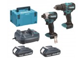 Makita DLX2580V01 Akumulátorová sada DHP490+DTD158 Li-ion LXT (2×2,0 Ah/18V), Makpac
