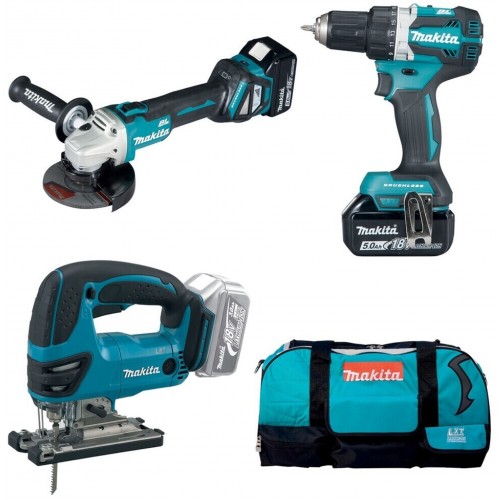 Makita DLX3152TX1 Aku súprava DDF484Z+DGA511Z+DJV180Z Li-ion LXT 18V/5,0Ah+Taška
