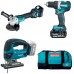 Makita DLX3152TX1 Aku súprava DDF484Z+DGA511Z+DJV180Z Li-ion LXT 18V/5,0Ah+Taška