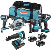 Makita DLX5032T Aku sada 18V DDF484, DTD153, DHS680, DJR187, DHR242, DC18RC, 3 x BL1850B