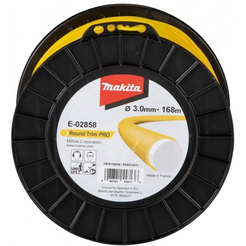 Makita E-02858 Nylonová struna Pro 3,0 mm, 168 m, žltá, guľatá
