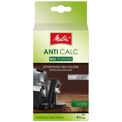 Melitta Anti Calc Práškový bio-odvápňovač pre plnoautomatické kávovary 4x40g Melitta Anti Calc Práškový bio-odvápňovač pre plnoautomatické kávovary 4x40g