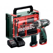 Metabo PowerMaxx BS Basic Set Akumulátorová vŕtačka so skrutkovačom ( 12V, 2x 2 Ah) 600080