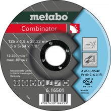 Metabo Combinator Brúsny kotúč 125 x 1,9 x 22,23 inox, TF 42 616501000