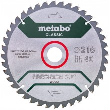 Metabo Precision Cut Wood-Classic Pílový kotúč na drevo HW/CT 216x30, Z40 WZ 5°628060000