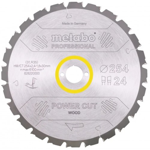 Metabo Pílový list „power cut wood - professional“, 254x30, Z24 WZ 5° neg. 628220000 Metabo Pílový list „power cut wood - professional“, 254x30, Z24 WZ 5° neg. 628220000