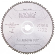 Metabo Pílový list "aluminium cut - professional" 254x30 Z72 FZ/TZ 5°neg 628447000