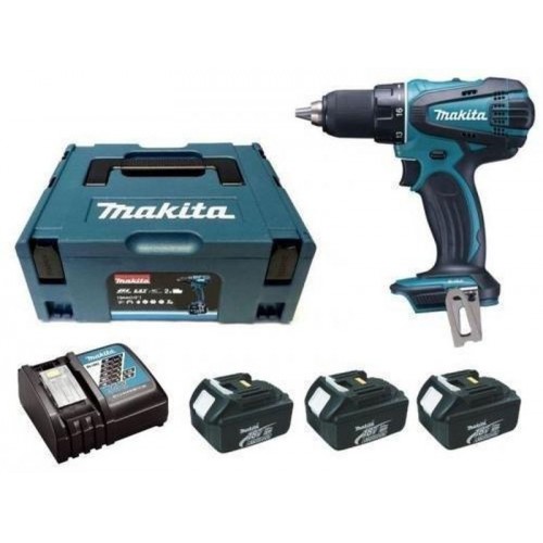 Makita Aku príklepový skrutkovač 3x aku 18V 3,0 Ah, systainer DHP456RF3J Makita Aku príklepový skrutkovač 3x aku 18V 3,0 Ah, systainer DHP456RF3J
