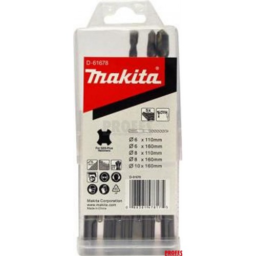 Makita D-61678 Sada vrtákov SDS-Plus 5ks