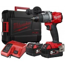 Milwaukee M18 FPD2-502X Aku vrtací skrutkovač 2x5.0 Ah, HD Kufor 4933464264