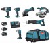 Makita DLX6011 Aku sada 18V Li-ion (DHP458Z+DSS610Z+DJR181Z+DTD146Z+DGA452Z+DML802Z)