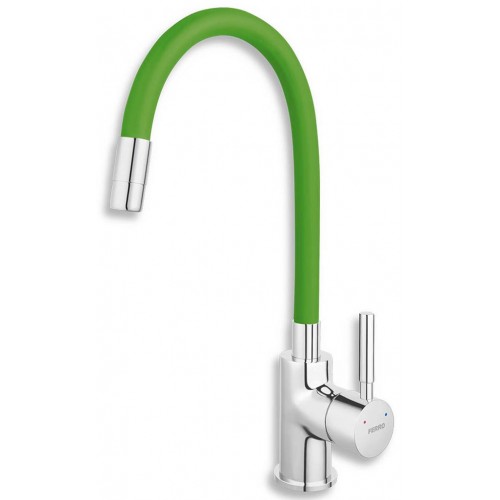 NOVASERVIS Drezová batéria s plastickým ramenom, zelená/chróm 70710,0Z NOVASERVIS Drezová batéria s plastickým ramenom, zelená/chróm 70710,0Z