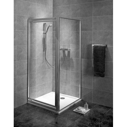 KOLO Akord Krídlové dvere 80 do niky, k bočnej stene číre/strieborná RDRP80222005