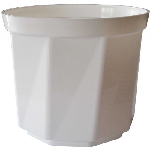 PLASTKON Dekoratívny kvetináč Rosa 25 cm biela