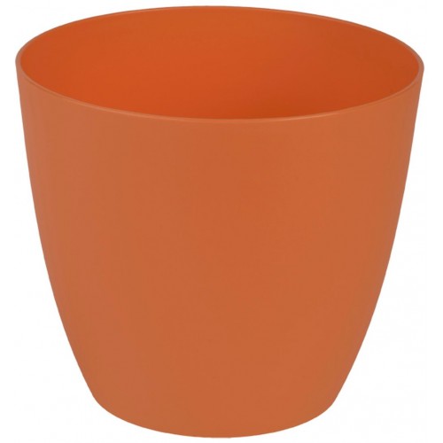PLASTKON Dekoratívní kvetináč Ella matný 13 cm oranžová