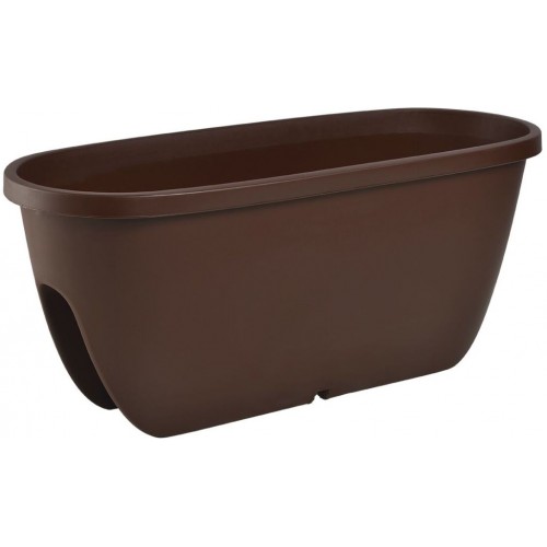 PLASTKON Balkónový kvetináč Balconia OVI na zábradlie 60 cm hnedá PLASTKON Balkónový kvetináč Balconia OVI na zábradlie 60 cm hnedá