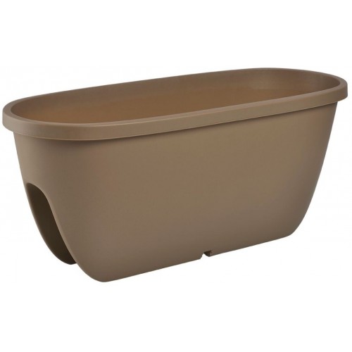 PLASTKON Balkónový kvetináč Balconia OVI na zábradlie 60 cm taupe