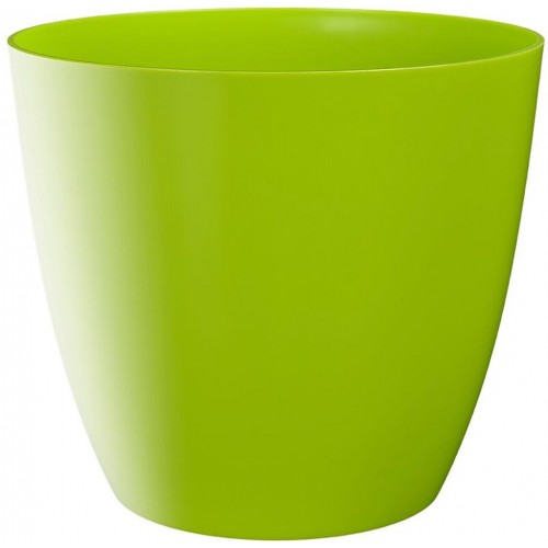 PLASTKON Dekoratívní kvetináč Ella 25 cm lesklá hráškovo zelená