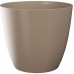PLASTKON Dekoratívní kvetináč Ella matný 15 cm lesklá taupe
