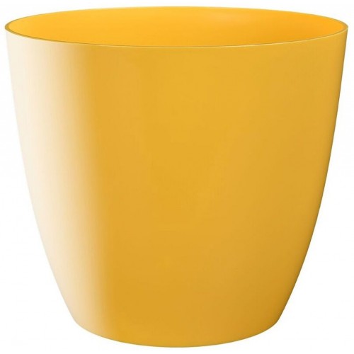 PLASTKON Dekoratívní kvetináč Ella 25 cm lesklá žltá
