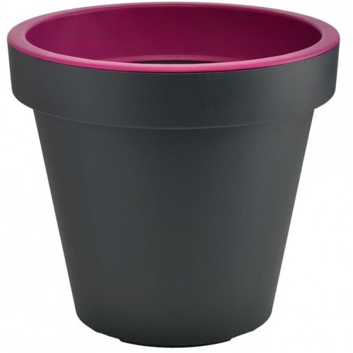 PLASTKON Dekoratívne kvetináč Metro Twist'n'Roll 29 cm antracit/fuksie