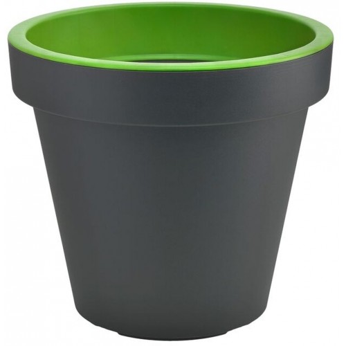 PLASTKON Dekoratívne kvetináč Metro Twist'n'Roll 49 cm antracit/hráškovo zelená