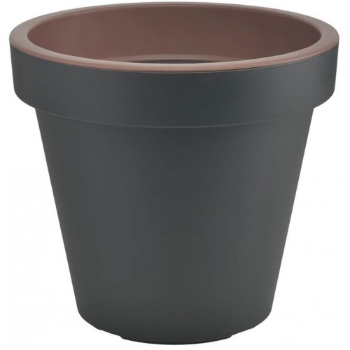 PLASTKON Dekoratívne kvetináč Metro Twist'n'Roll 39 cm antracit/taupe