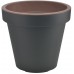 PLASTKON Dekoratívne kvetináč Metro Twist'n'Roll 39 cm antracit/taupe